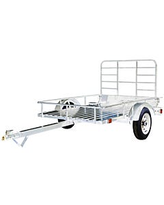 4 ft. x 6 ft. Single Axle Open Rail Galvanized Utility Trailer
