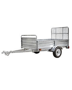 Reconditioned 4.5 ft. x 7.5 ft. Galvanized Single Axle Utility Trailer with Drive-Up Gate